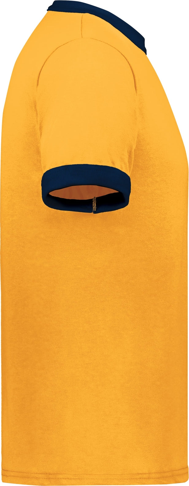Right View of GOLD/NAVY ADULT RINGER T-SHIRT