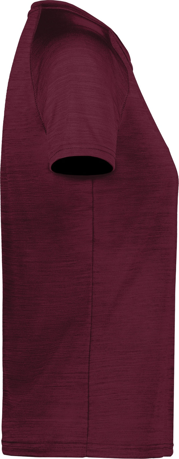 Right View of MAROON HEATHER LDS ALL-PRO TEE
