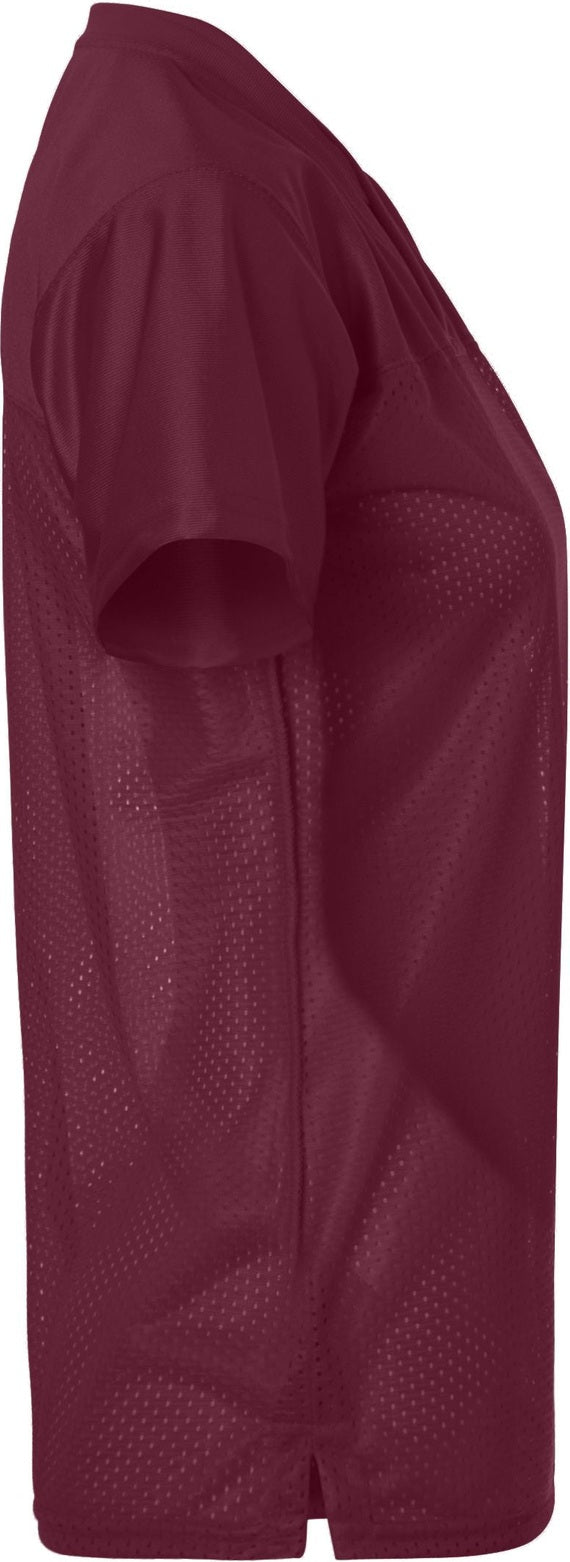 Right View of MAROON LDS JR FIT REPLICA FOOTBALL T