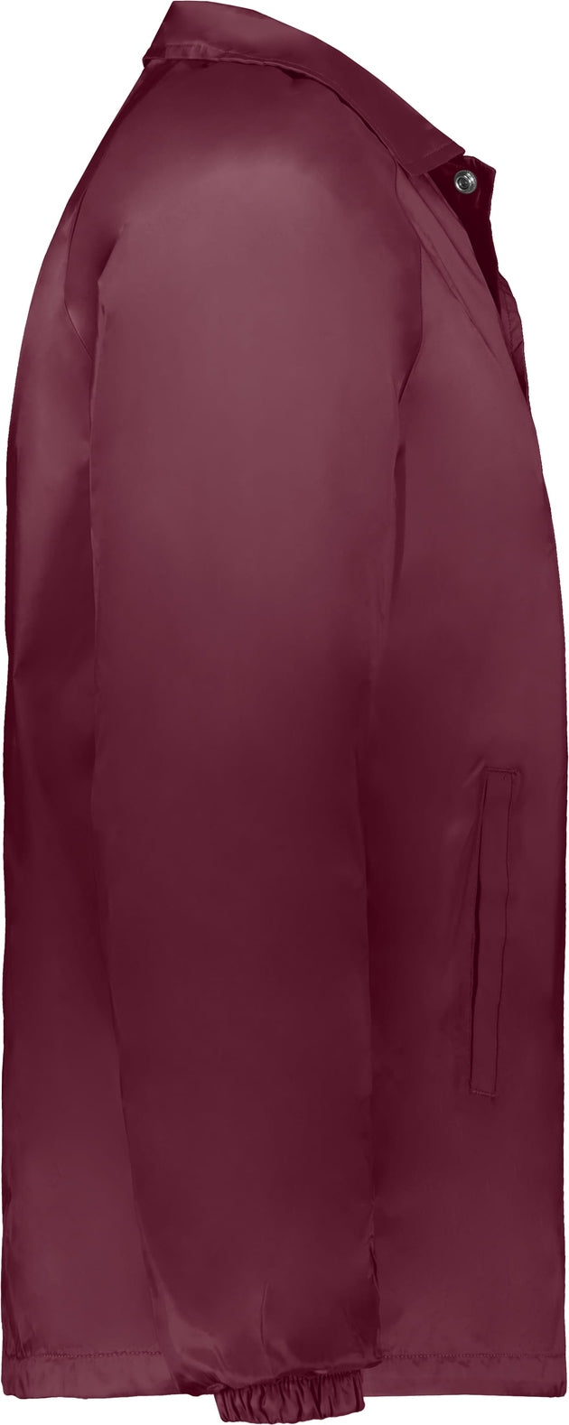 Right View of MAROON NYLON COACH S JACKET/LINED
