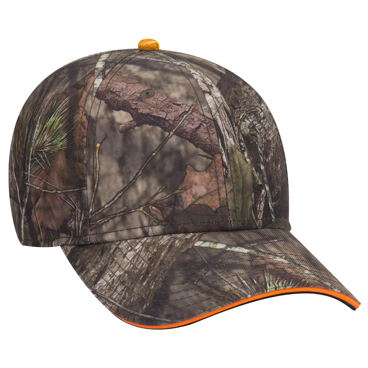 Right View of MO2 - Break Up Country OTTO CAP Mossy Oak Camouflage Sandwich Visor 6 Panel Low Profile Baseball Cap