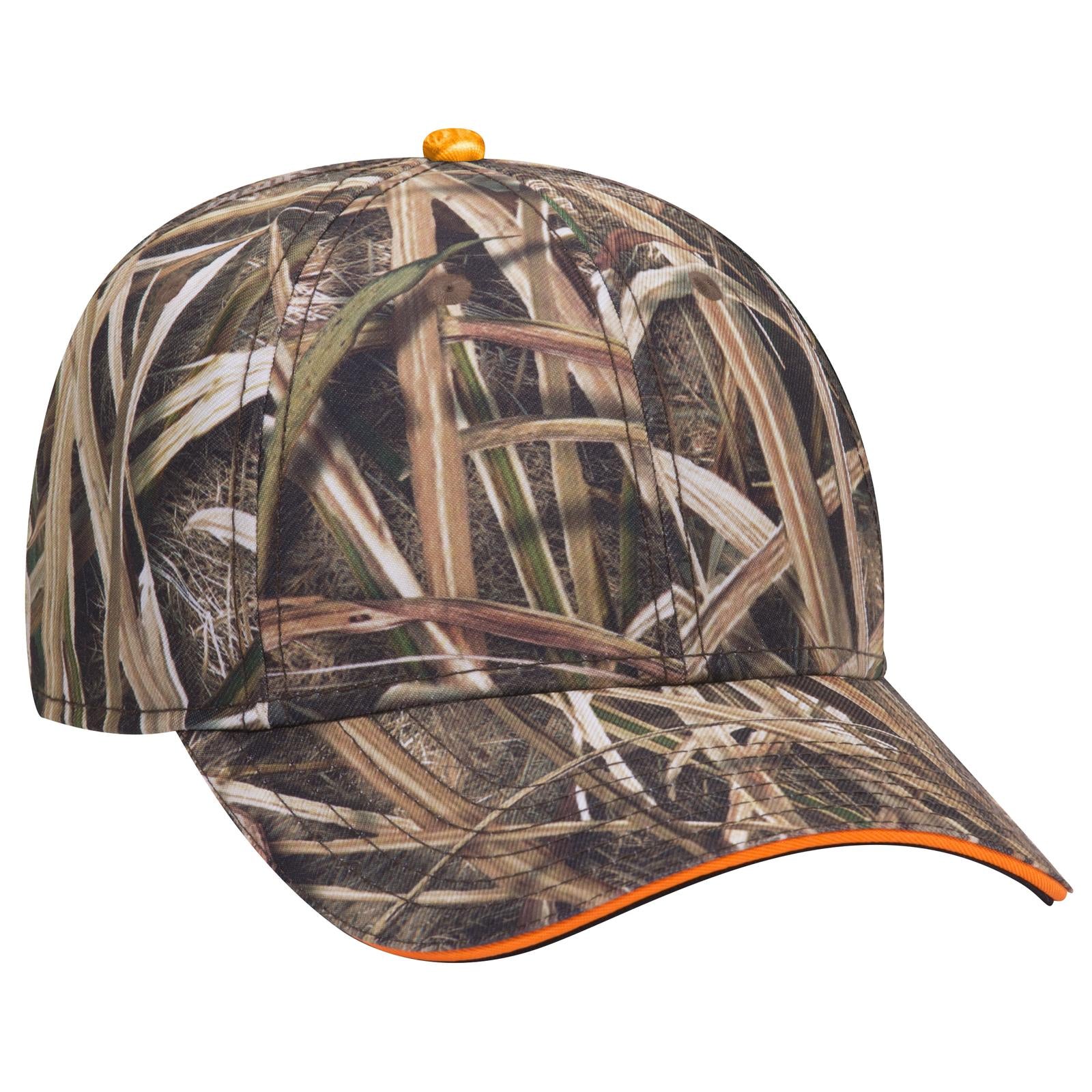 Front View of MO4 - Shadow Grass Blades OTTO CAP Mossy Oak Camouflage Sandwich Visor 6 Panel Low Profile Baseball Cap