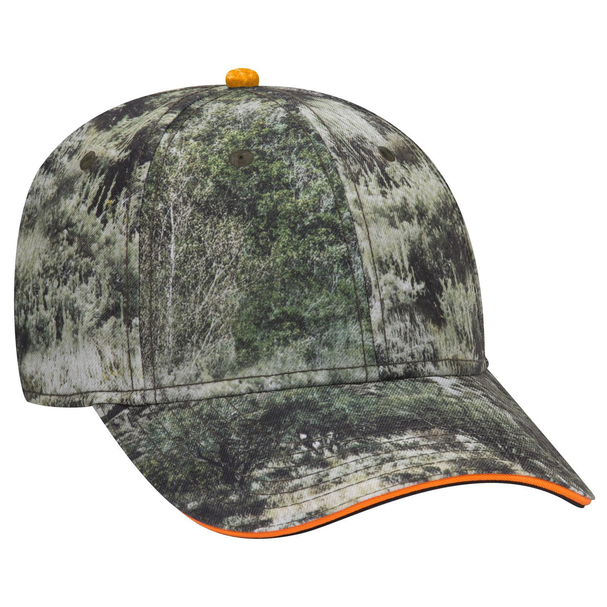 Right View of MO5 - Mountain Country Range OTTO CAP Mossy Oak Camouflage Sandwich Visor 6 Panel Low Profile Baseball Cap