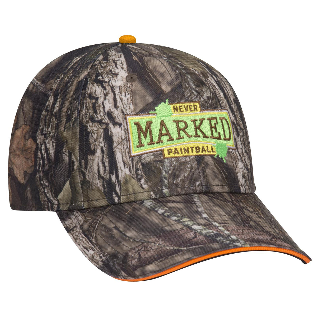 Right View of MO5 - Mountain Country Range OTTO CAP Mossy Oak Camouflage Sandwich Visor 6 Panel Low Profile Baseball Cap