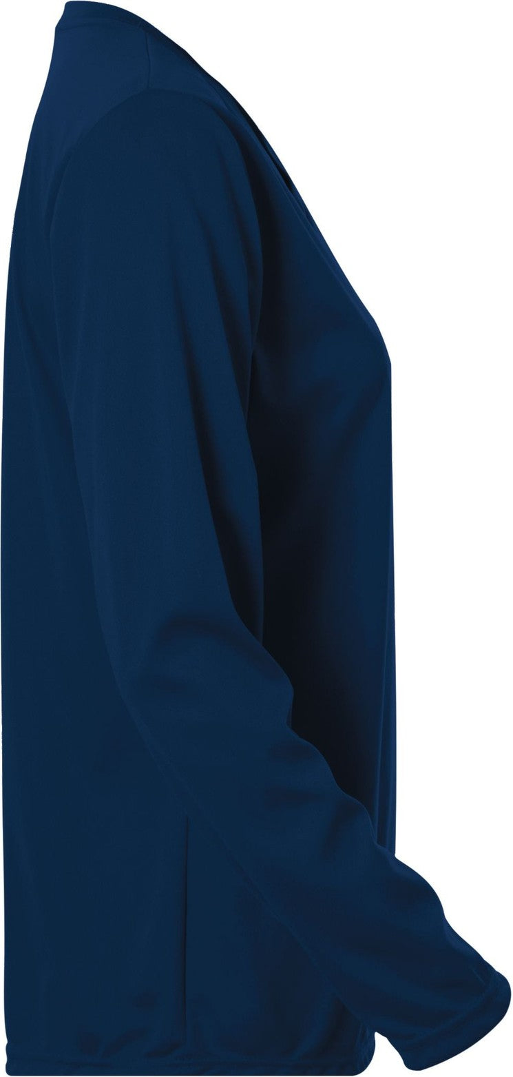 Right View of NAVY LADIES L/S WICKING T-SHIRT