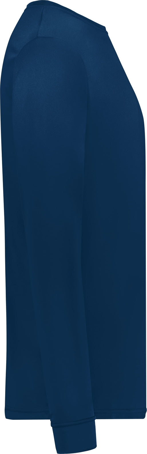 Right View of NAVY WICKING LONG SLEEVE T-SHIRT