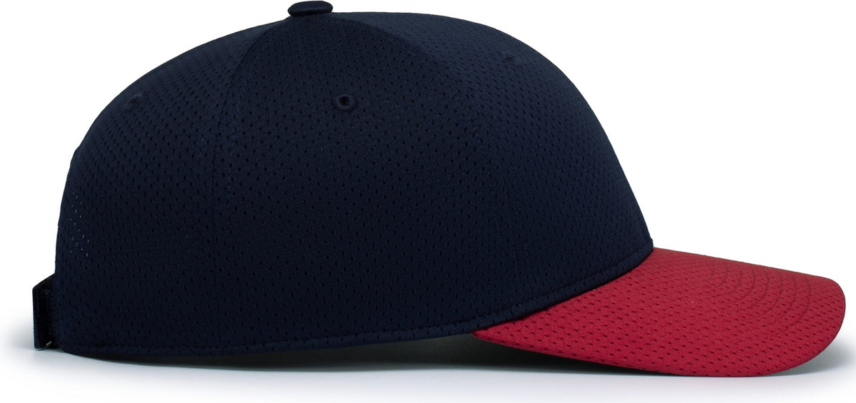 Right View of NAVY/RED ATHLETIC MESH CAP