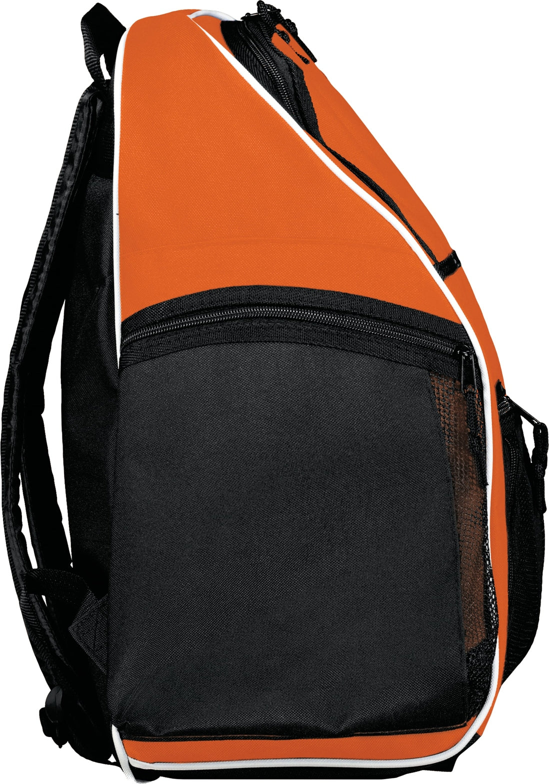 Right View of ORANGE/BLACK/WHITE PLAYER BACKPACK