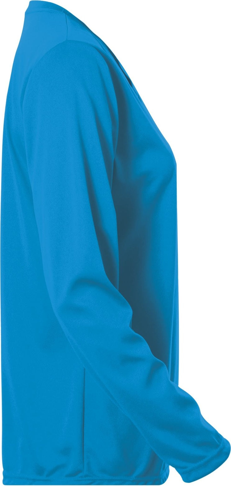 Right View of POWER BLUE LADIES L/S WICKING T-SHIRT