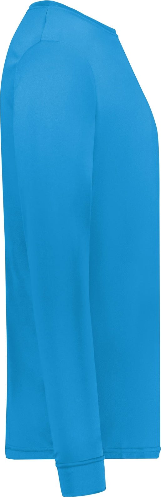 Right View of POWER BLUE WICKING LONG SLEEVE T-SHIRT