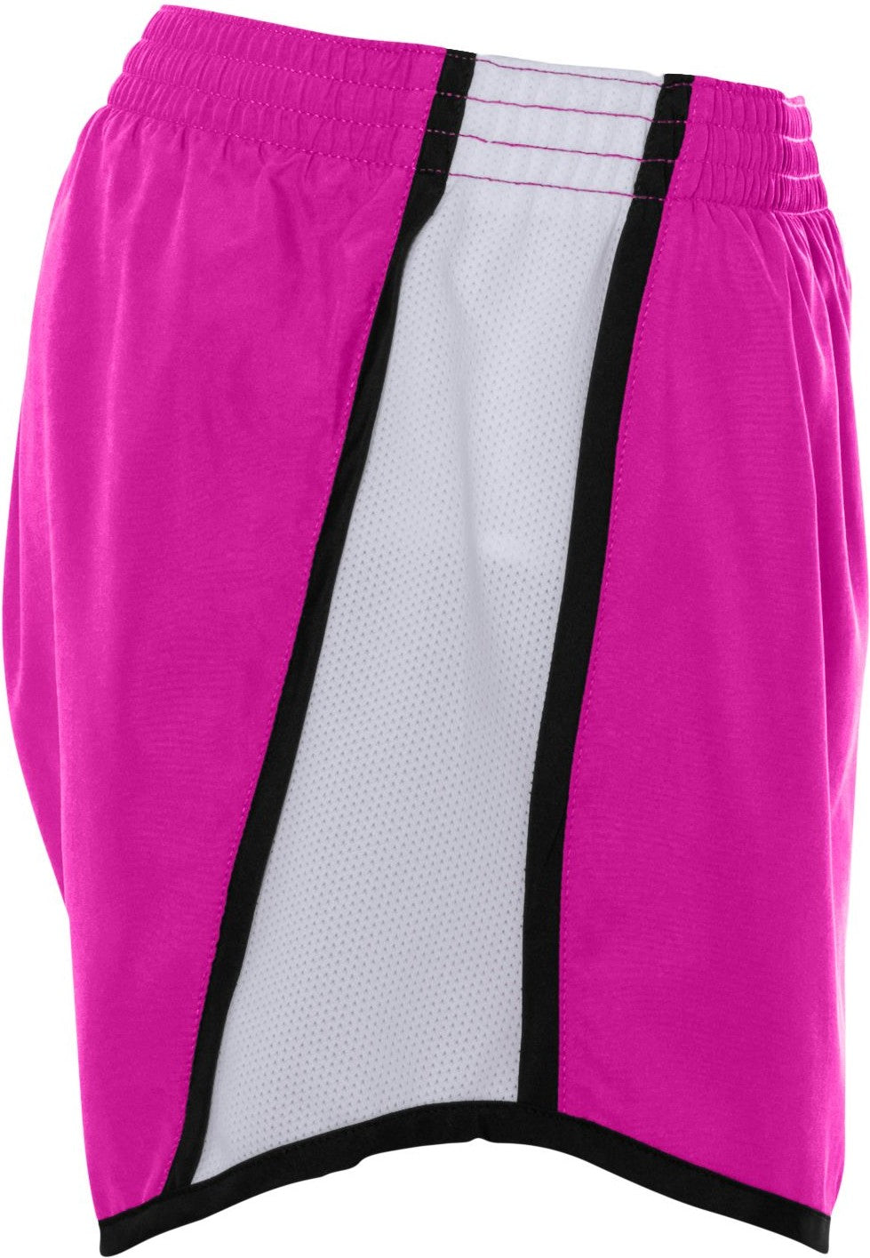 Right View of POWER PINK/WHITE/BLACK LDS JR FIT PULSE TEAM SHORT