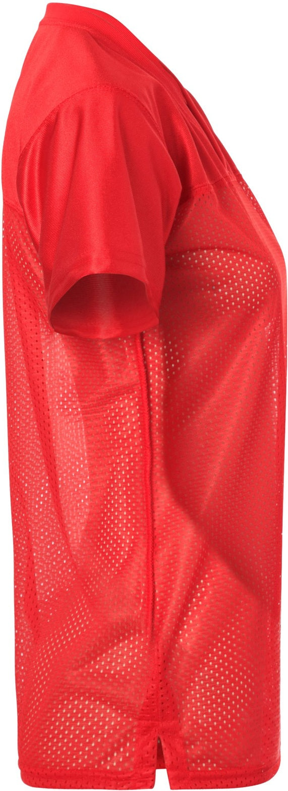 Right View of RED LDS JR FIT REPLICA FOOTBALL T