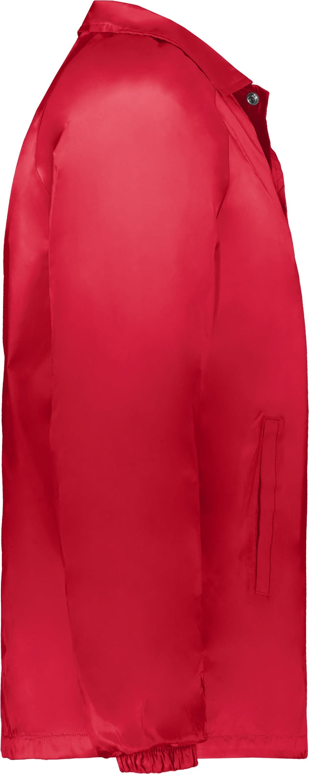 Right View of RED NYLON COACH S JACKET/LINED