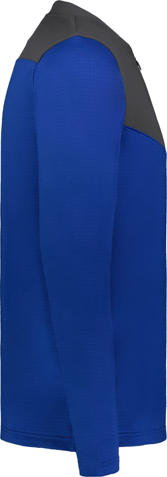 Right View of ROYAL/STEALTH SIDELINE GRID 1/4 ZIP PULLOVER