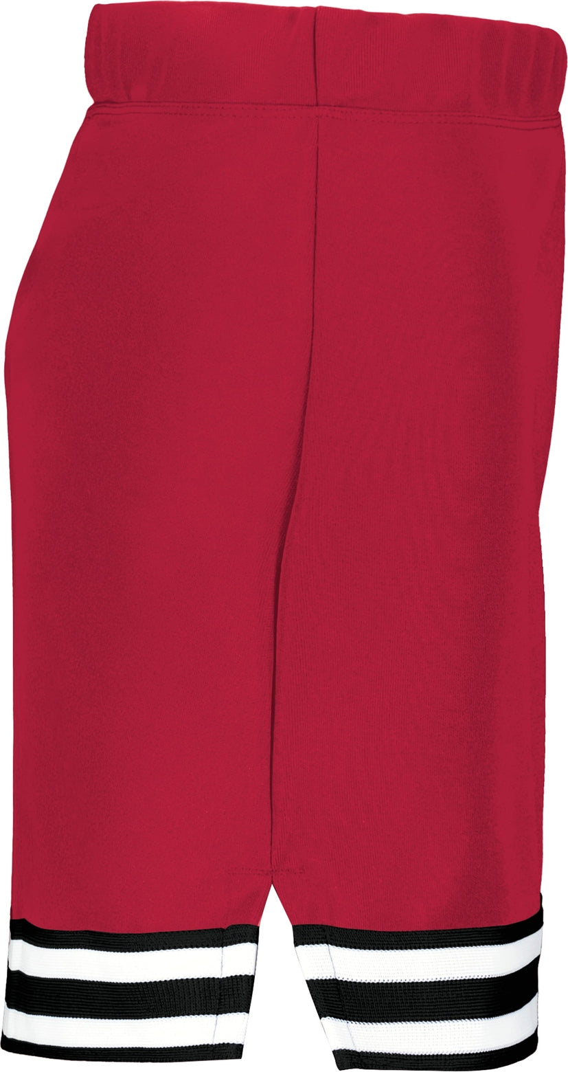 Right View of SCARLET/BLACK/WHITE GIRLS SQUAD CHEER SKIRT