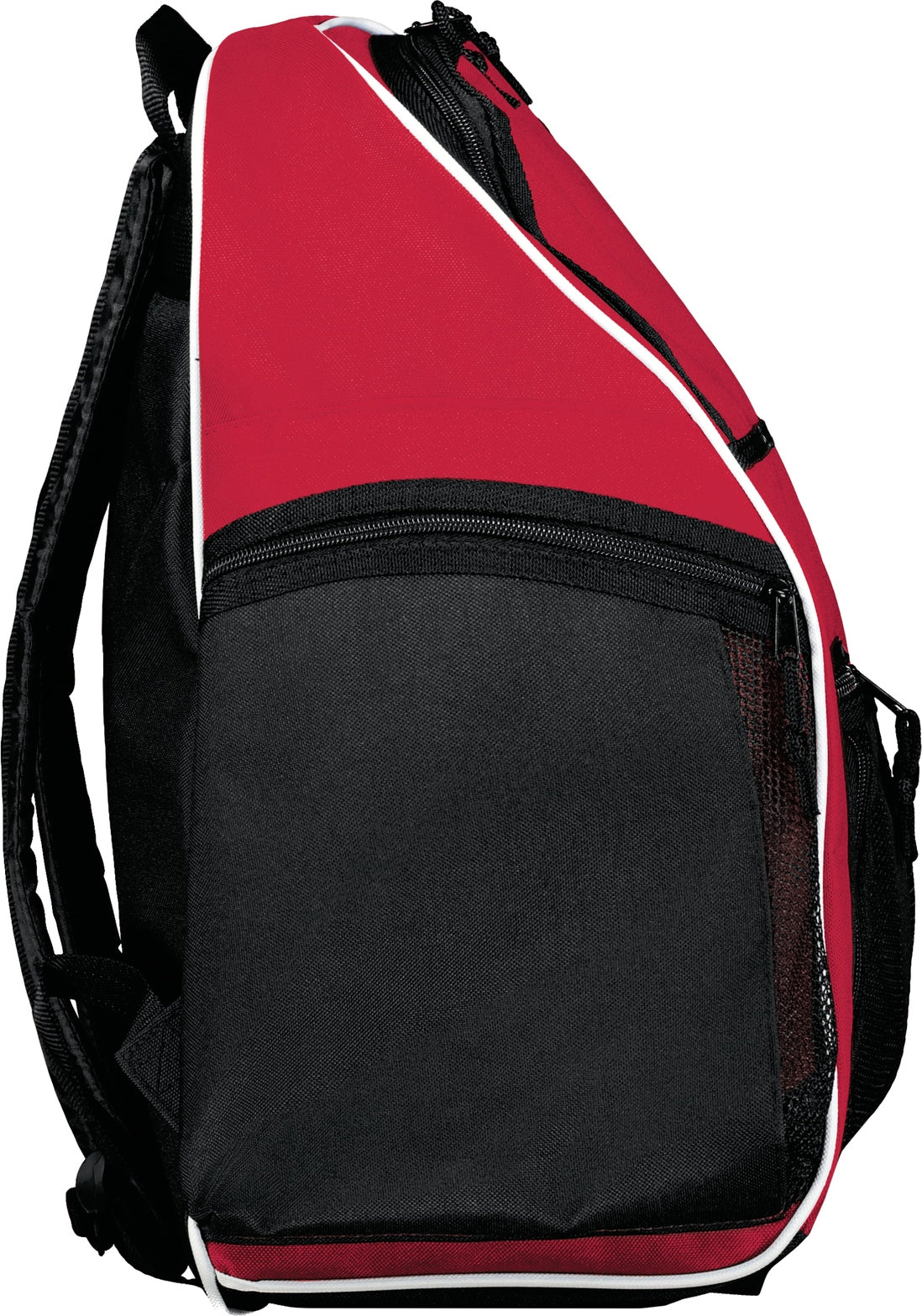Right View of SCARLET/BLACK/WHITE PLAYER BACKPACK