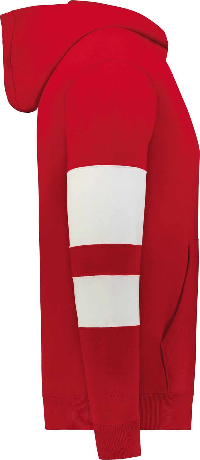 Right View of SCARLET/WHITE YTH JACKSON WAY HOODIE