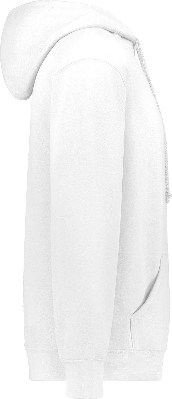 Right View of WHITE ATHLETIC FLEECE HOODIE