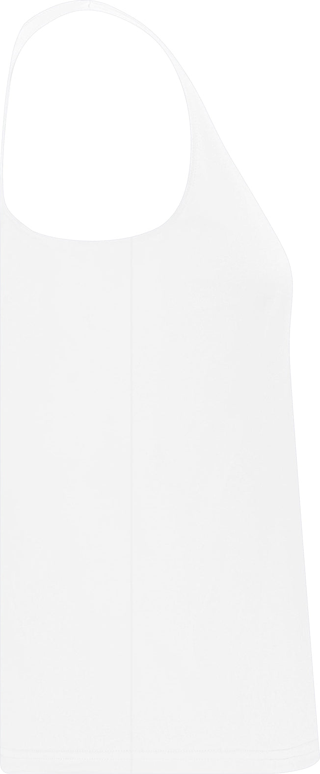 Right View of WHITE LADIES' RACERBACK TANK