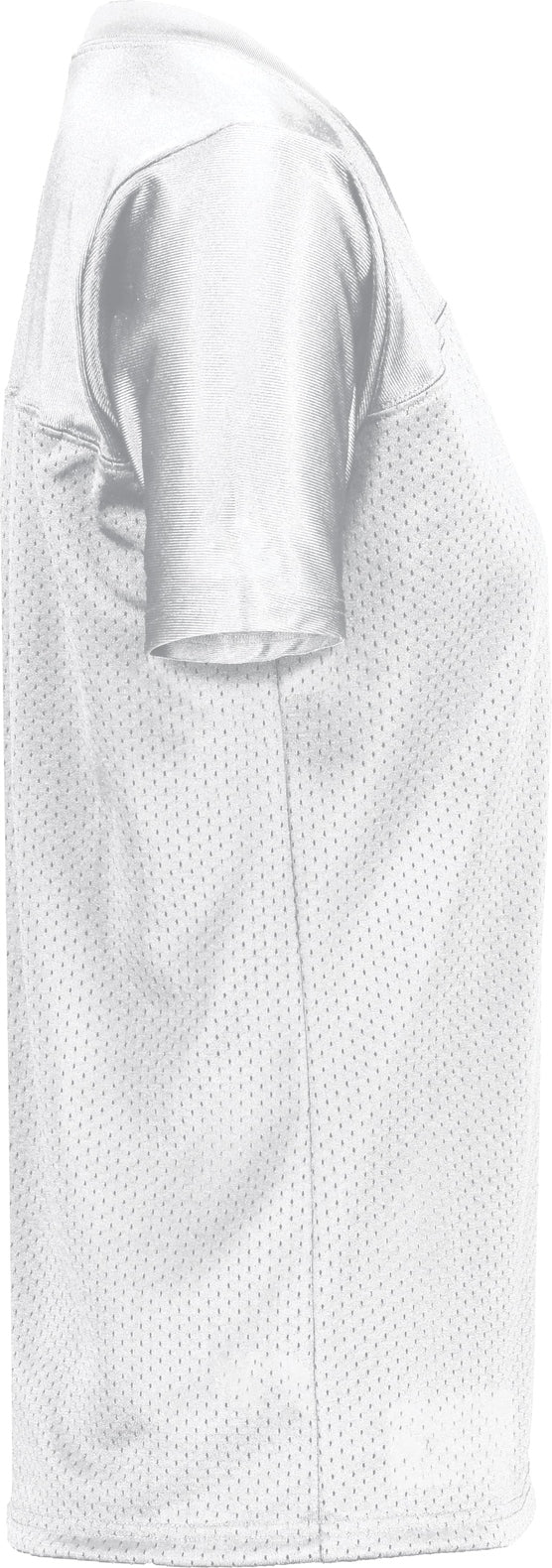 Right View of WHITE LDS SOLID FLAG FOOTBALL JERSEY