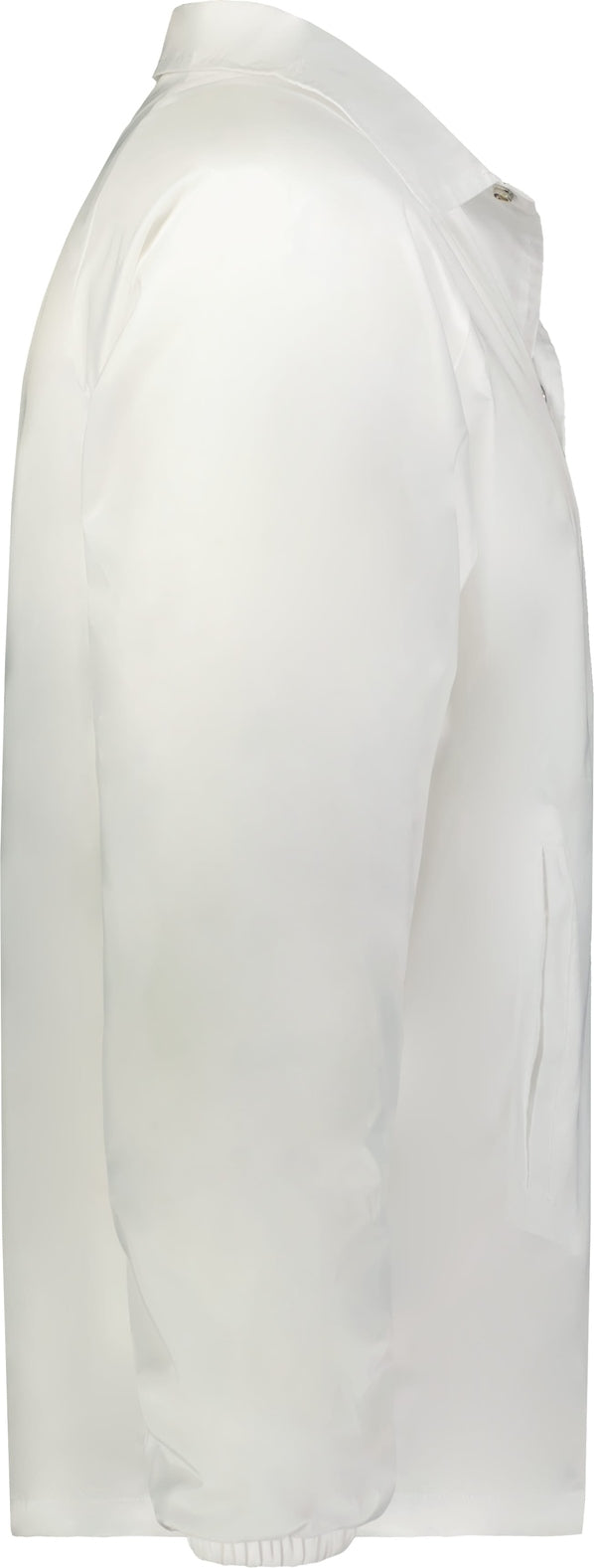 Right View of WHITE NYLON COACH S JACKET/LINED