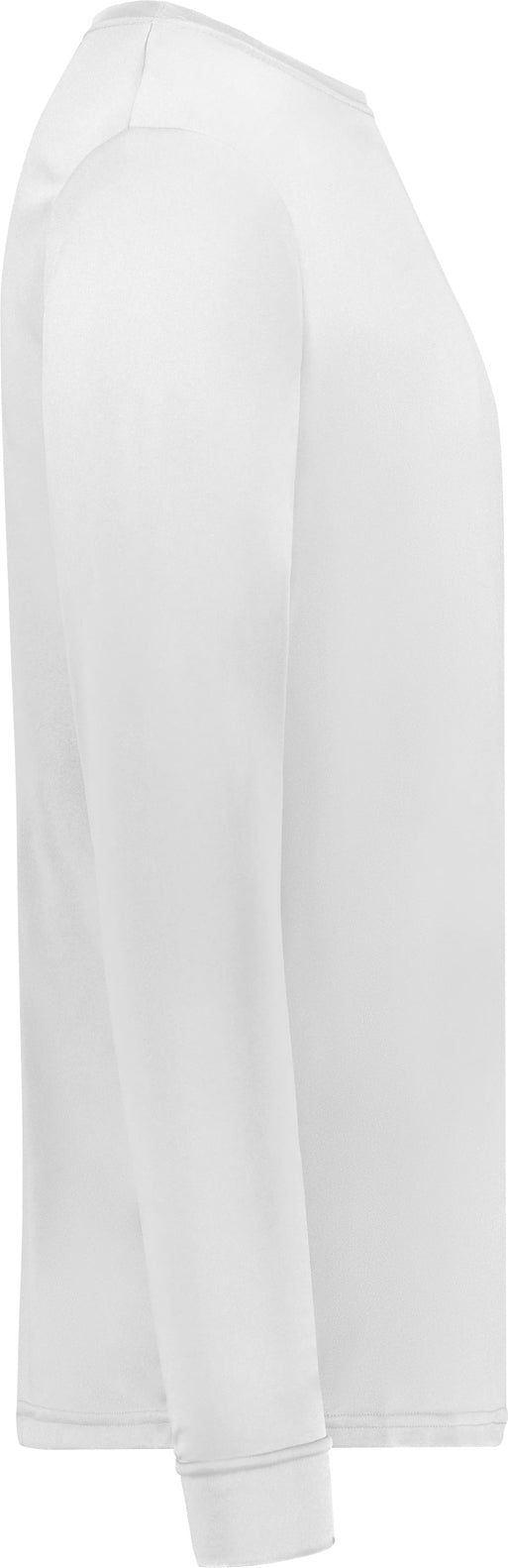 Right View of WHITE WICKING LONG SLEEVE T-SHIRT