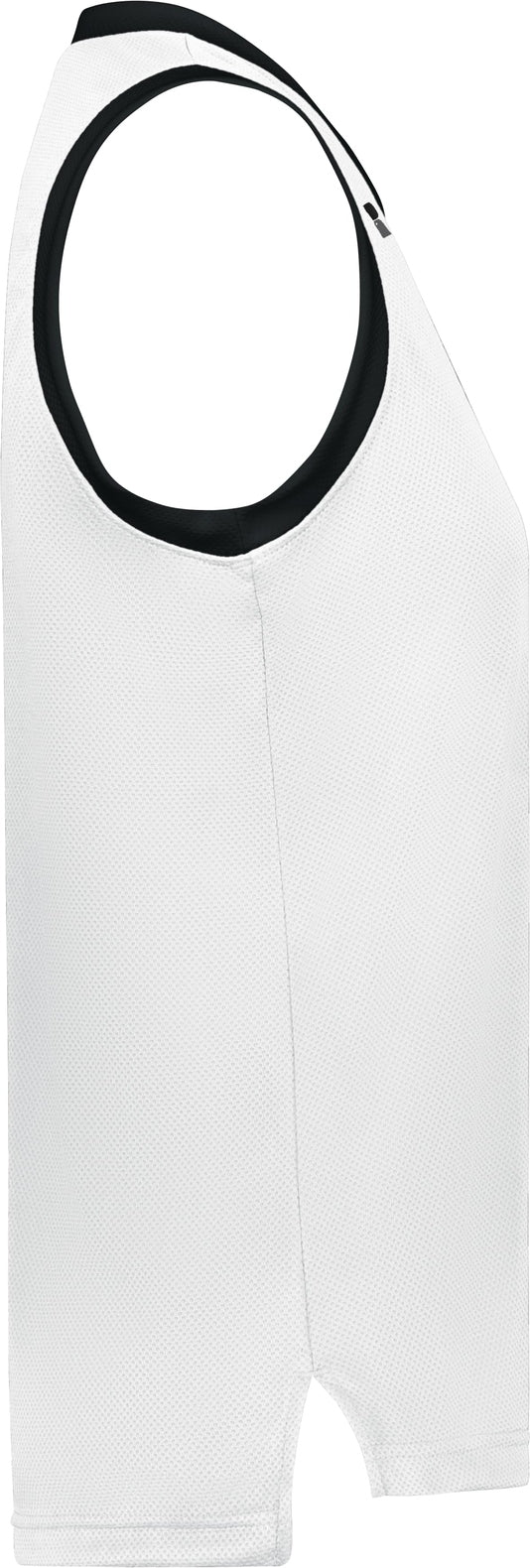 Right View of WHITE/BLACK LDS COOLCORE ELITE JERSEY