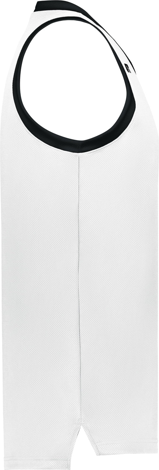 Right View of WHITE/BLACK YTH COOLCORE ELITE JERSEY