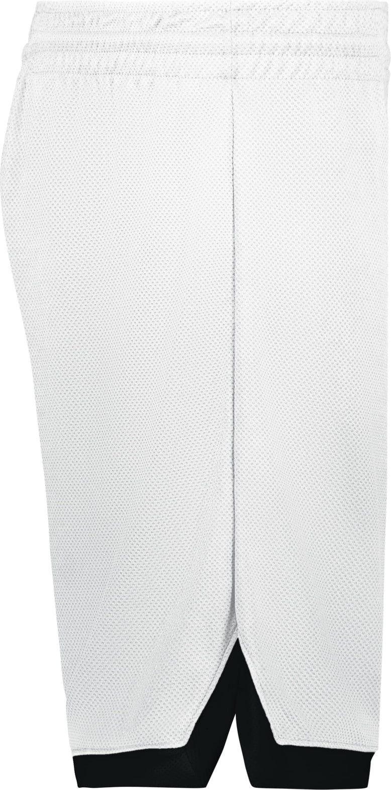 Right View of WHITE/BLACK YTH COOLCORE ELITE SHORTS