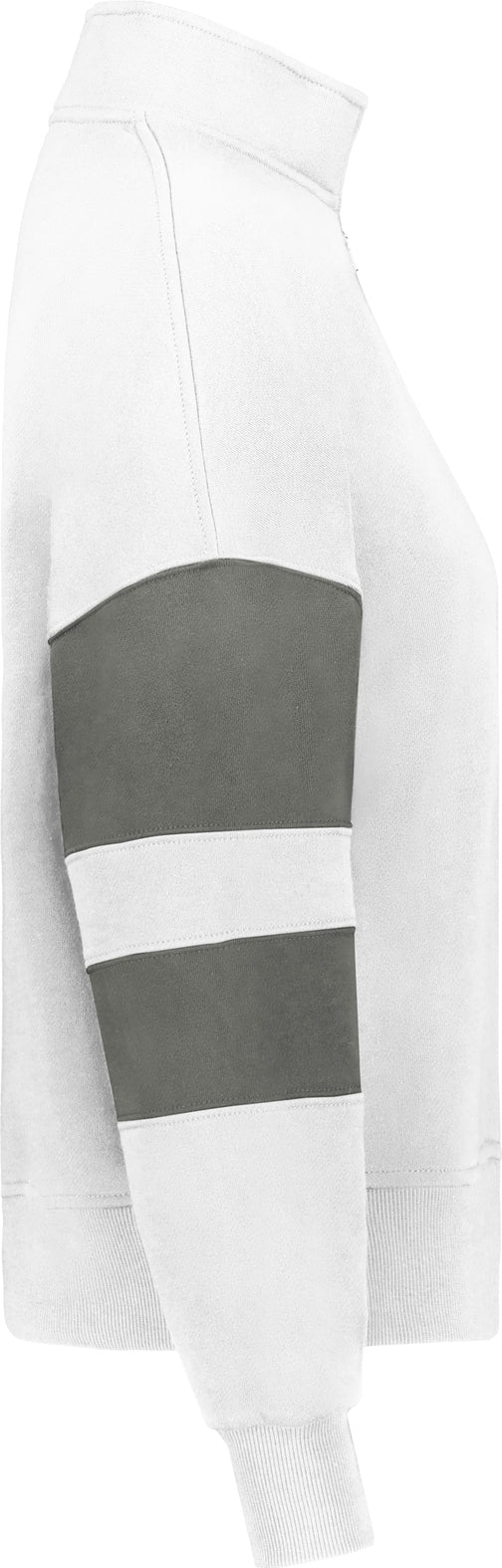 Right View of WHITE/CHARCOAL HEATHER JACKSON WAY LDS PULLOVER