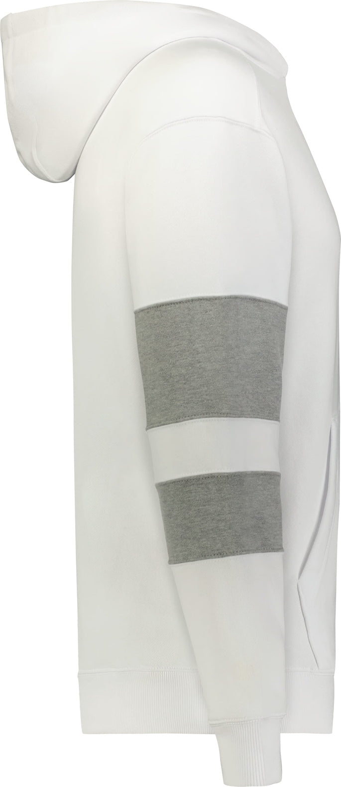 Right View of WHITE/CHARCOAL HEATHER YTH JACKSON WAY HOODIE