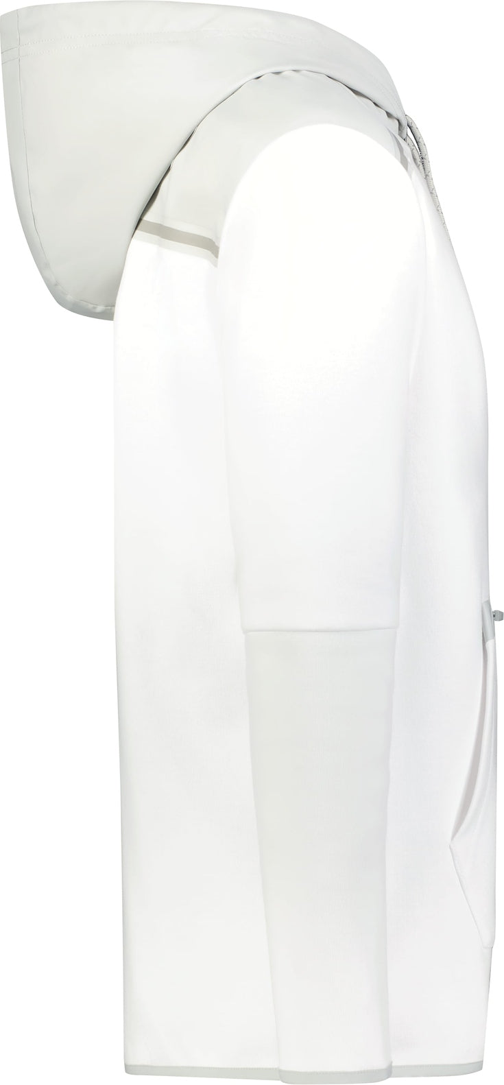 Right View of WHITE/GRID IRON SILVER LEGEND TECH FLEECE HOODIE