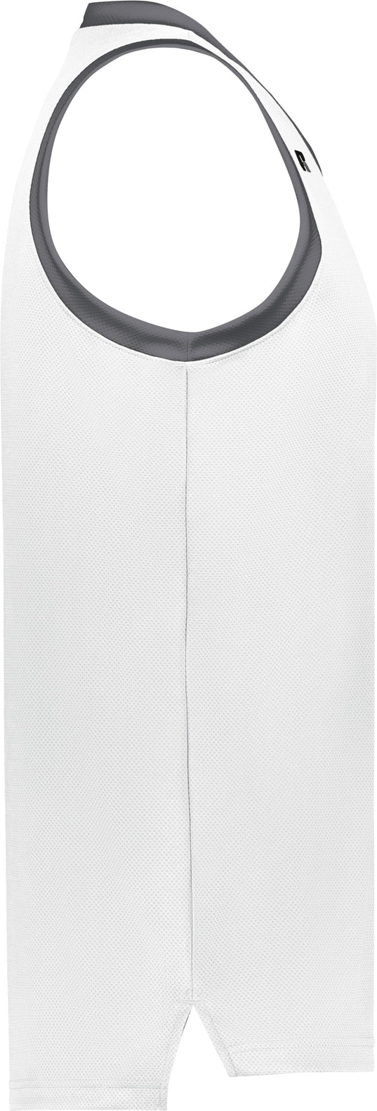 Right View of WHITE/STEALTH YTH COOLCORE ELITE JERSEY