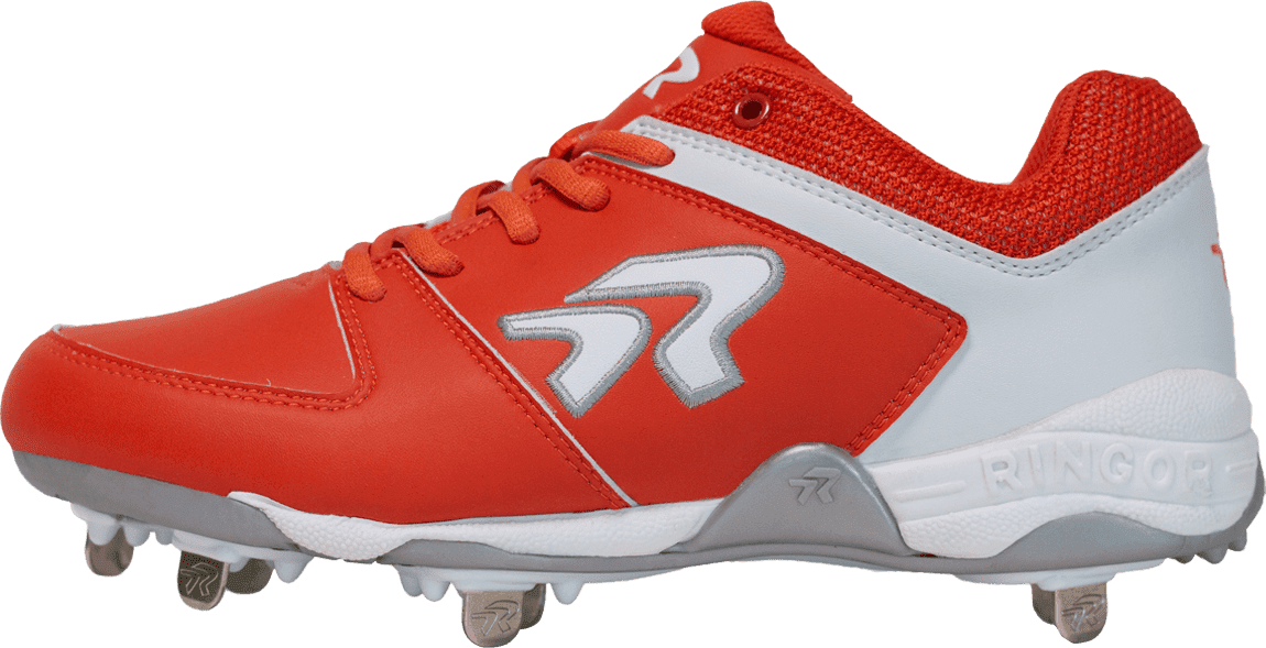 Rip-it Ringor Flite Women’s Metal Softball Cleats - Orange