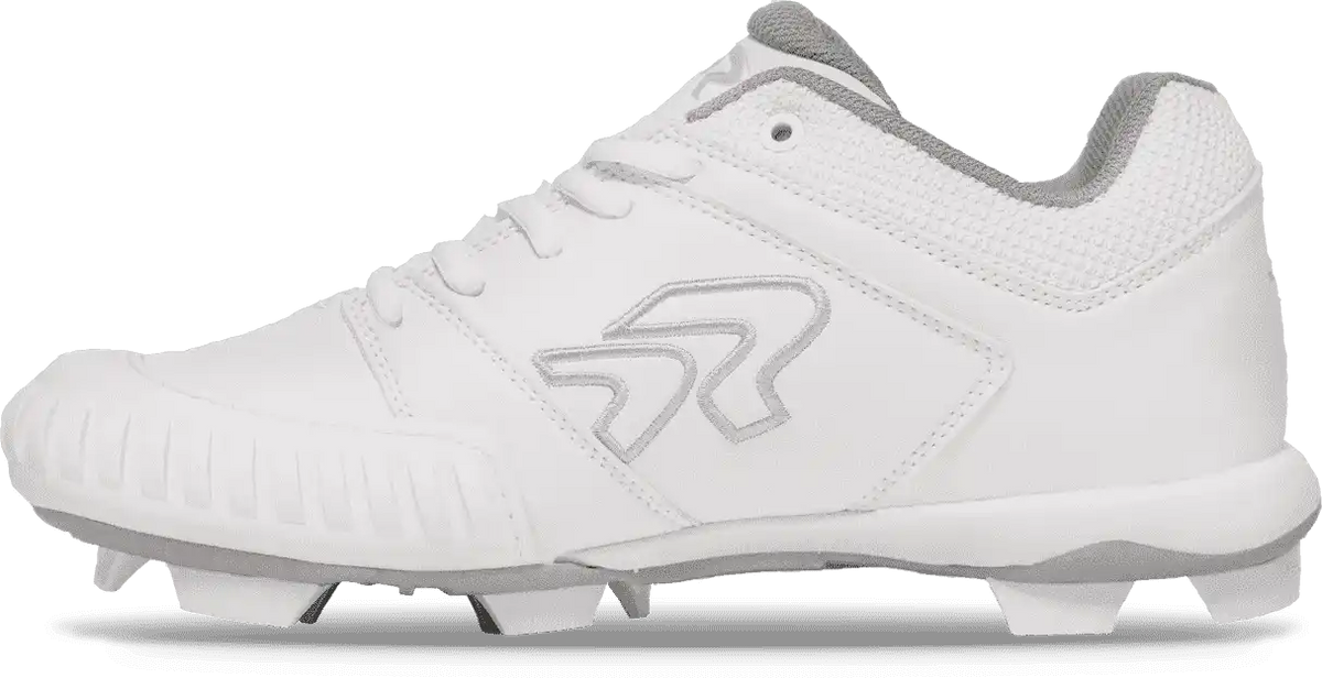 Rip-it Ringor Flite Women’s Molded Softball Cleats with Pitching Toe - White