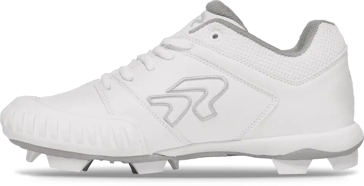 Rip-it Ringor Flite Women’s Molded Softball Cleats with Pitching Toe - White