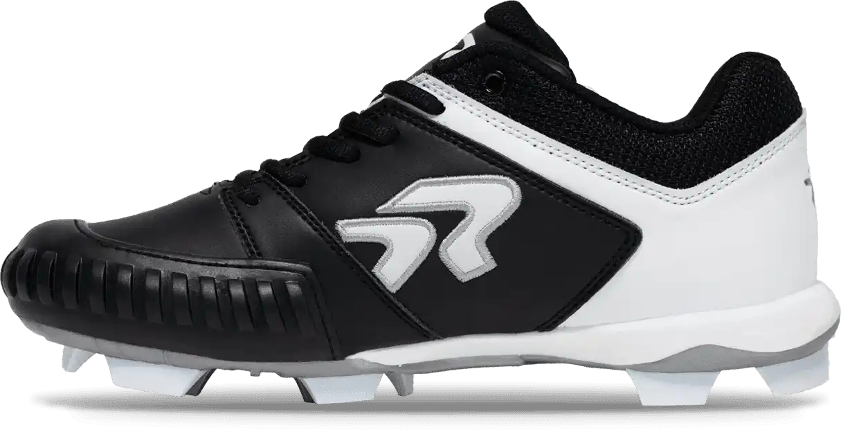 Rip-it Ringor Flite Women’s Molded Softball Cleats with Pitching Toe - Black