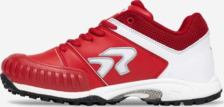 Rip-it Ringor Flite Women’s Softball Turf Shoes with Pitching Toe - Red