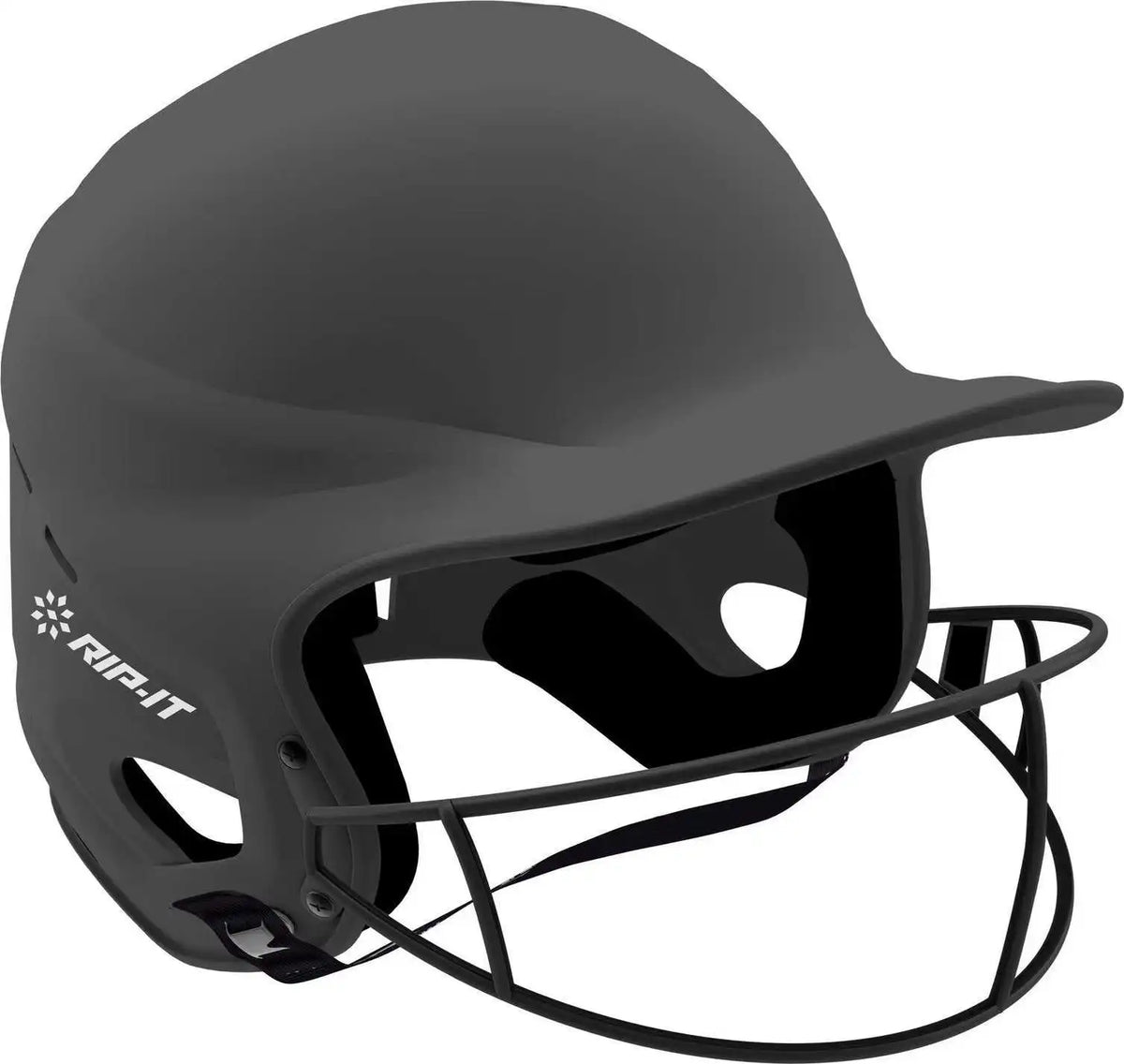 Rip-it Vision Pro Matte Softball Batting Helmet - Charcoal