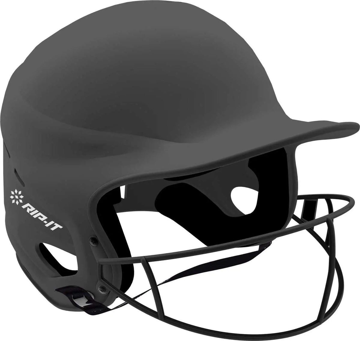 Rip-it Vision Pro Matte Softball Batting Helmet - Charcoal