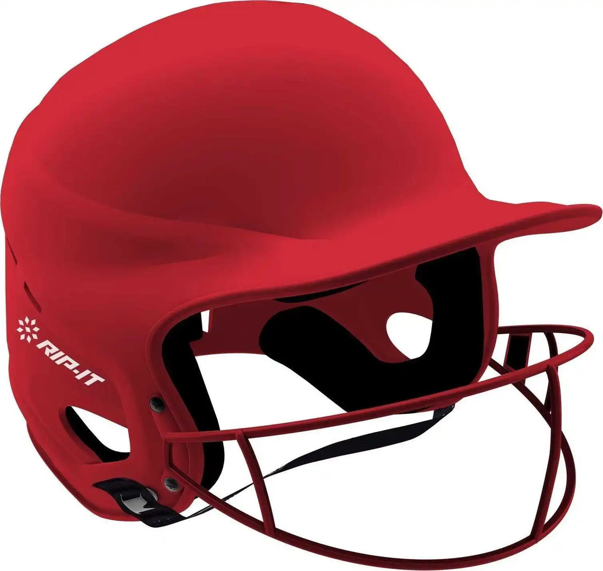 Rip it Vision Pro Matte Softball Batting Helmet Scarlet