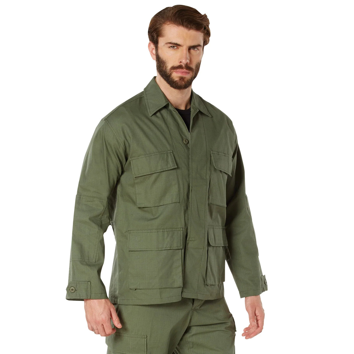 Rip-stop Bdu Shirt - Olive Drab / 2xl