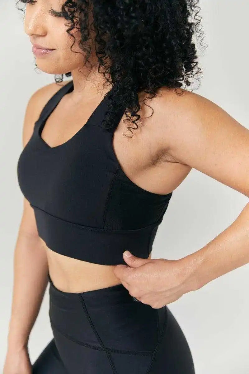 Rit it Women’s Medium Support Sports Training Bra Black