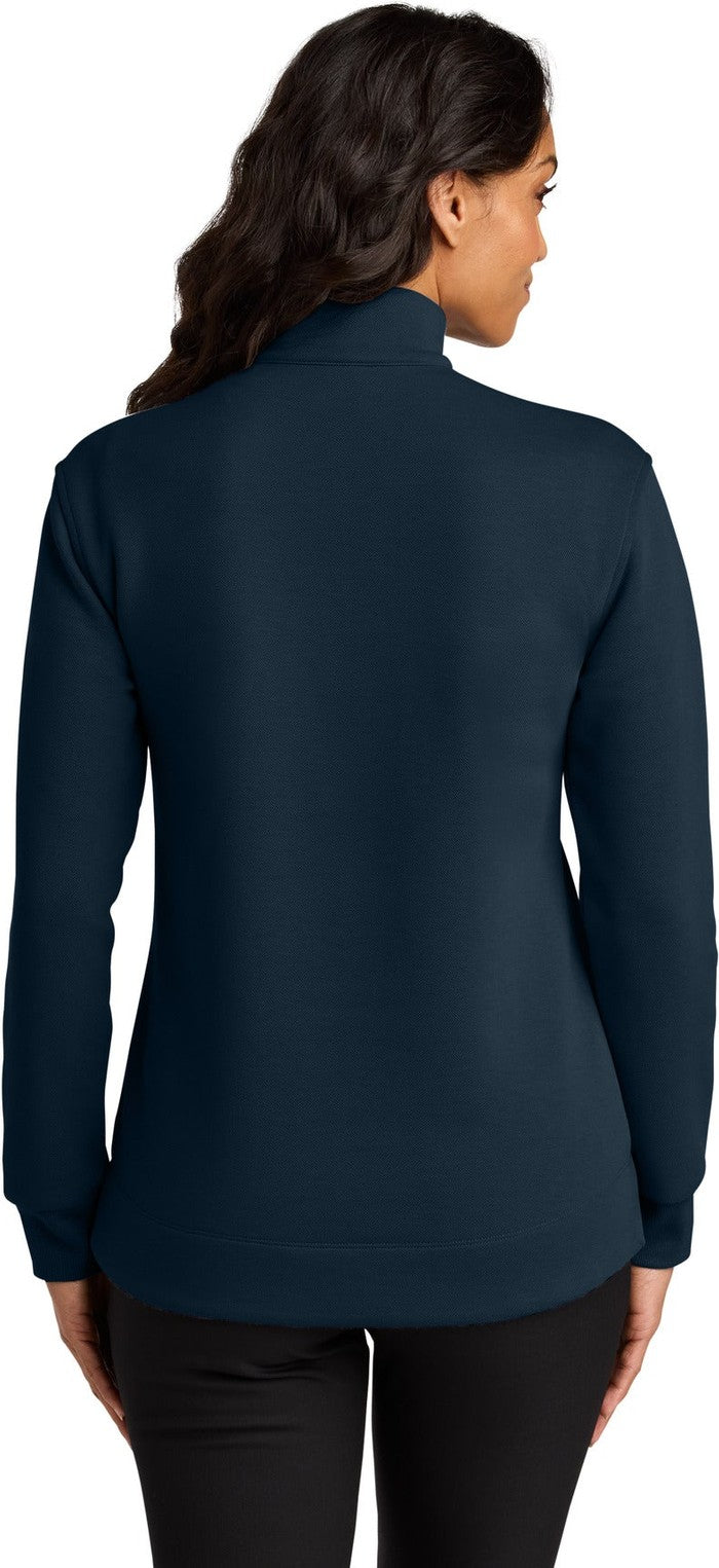 RiverBlNv Port Authority Women's Wearever Signature Double Pique 1/4-Zip LK210