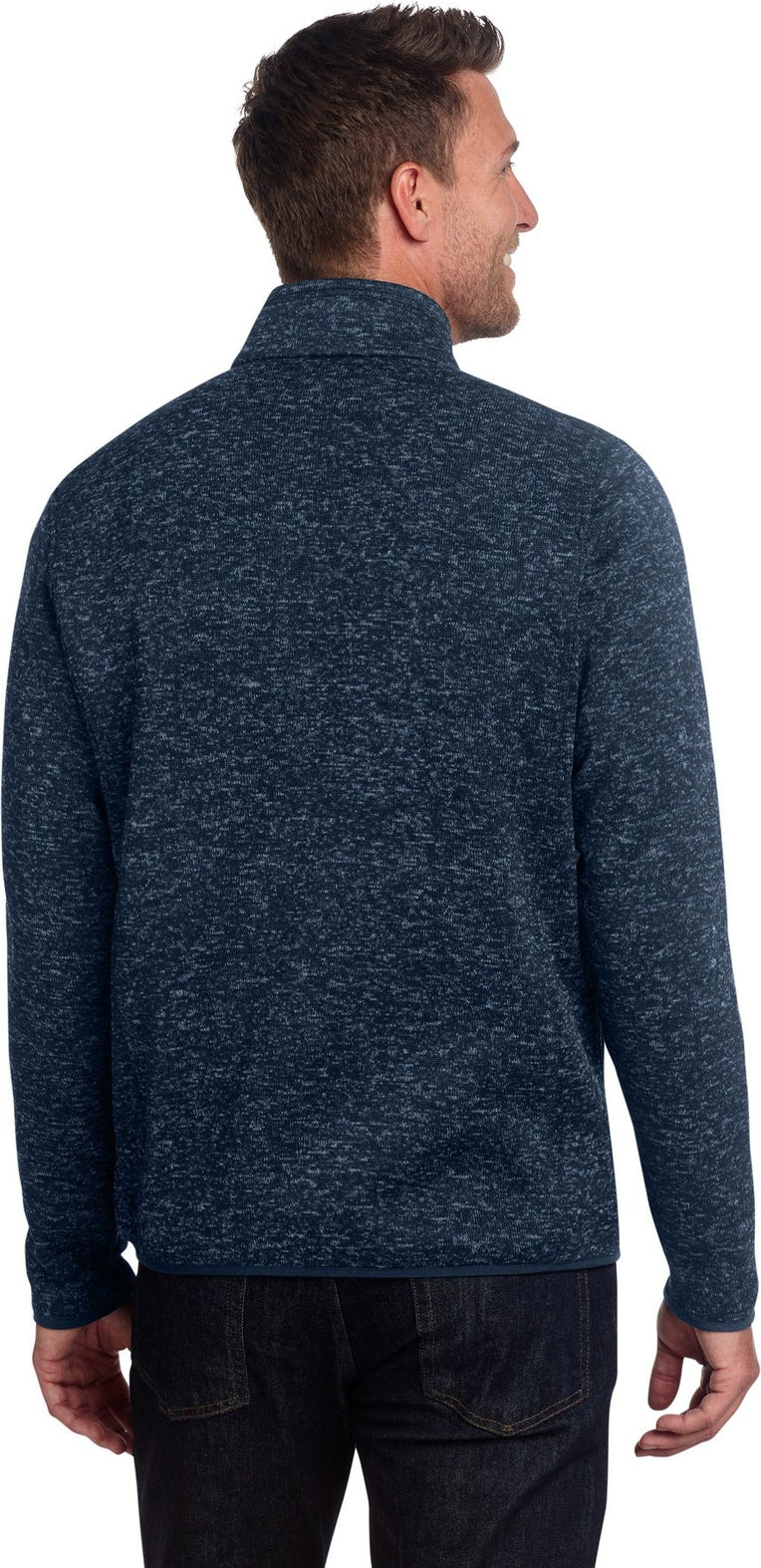 RiverBlNvH Port Authority Sweater Fleece Jacket. F232