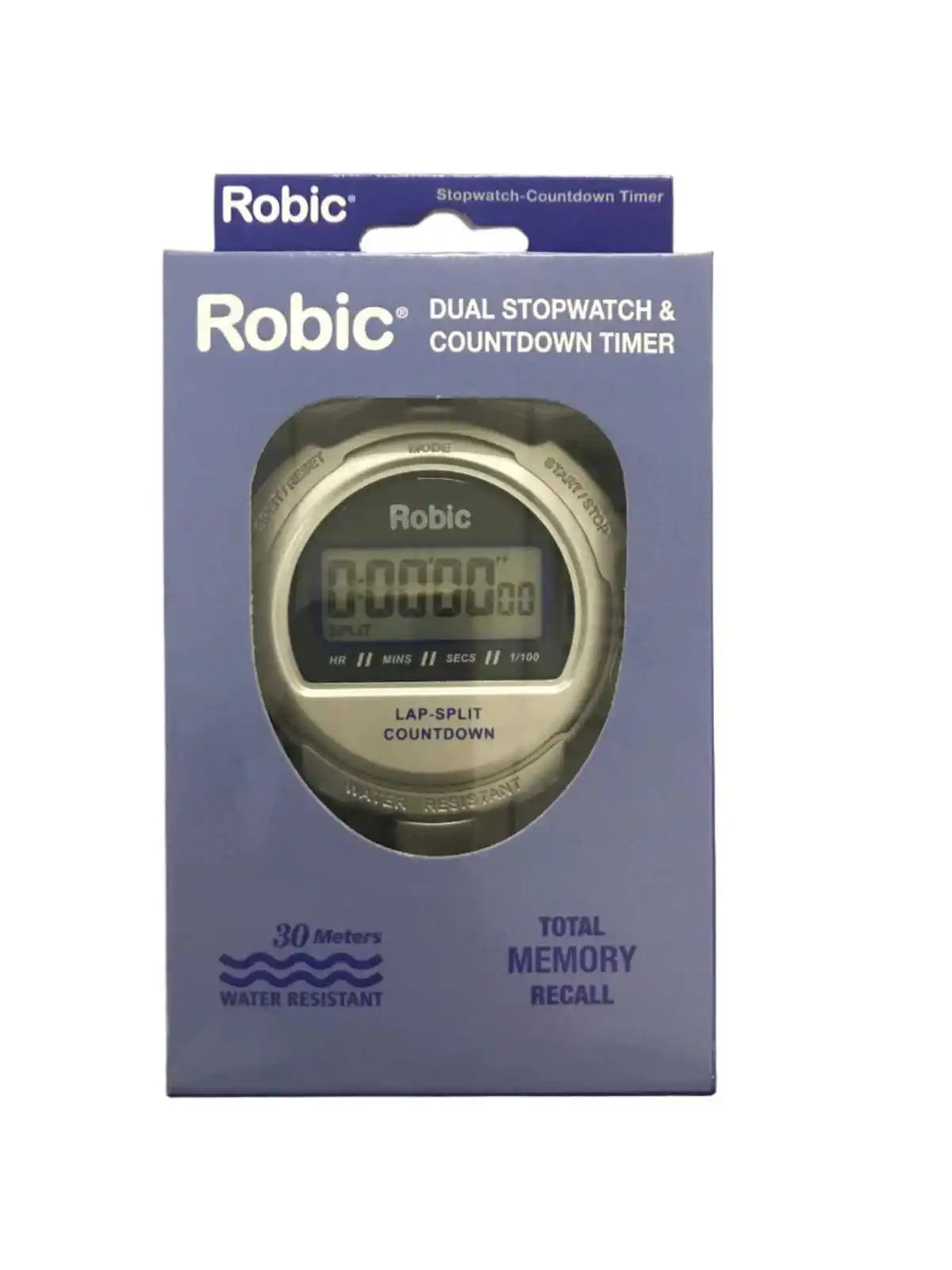 Robic Silver 2.0 Twin Stopwatch with Countdown Timer - Light Gray