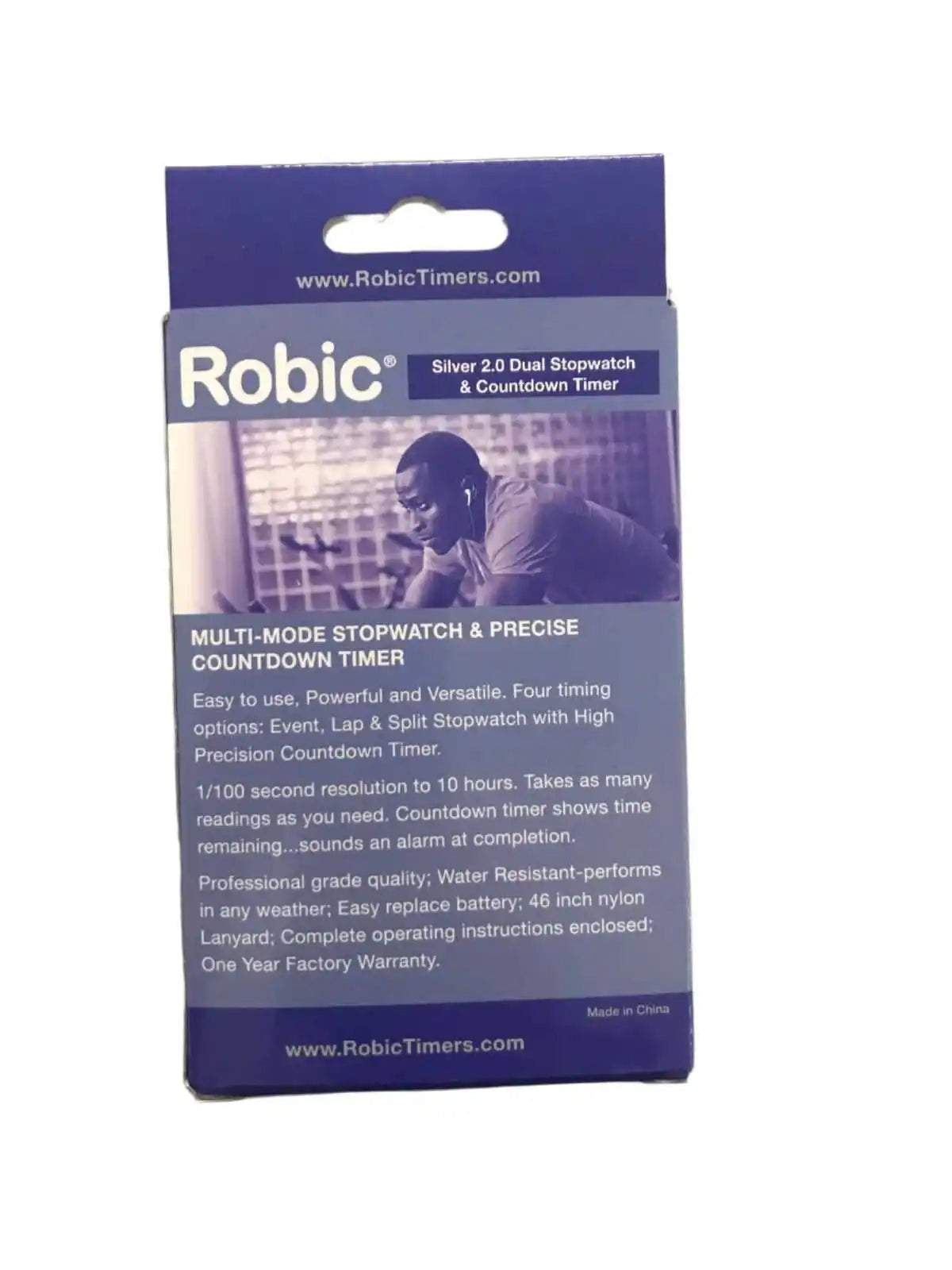 Robic Silver 2.0 Twin Stopwatch with Countdown Timer - Light Gray