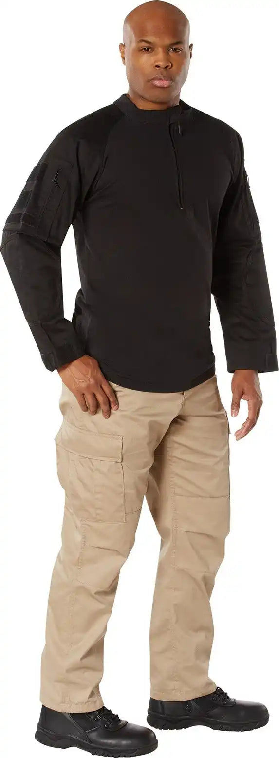 Rothco 1/4 Zip Military Fire Retardant Nyco Combat Shirt s