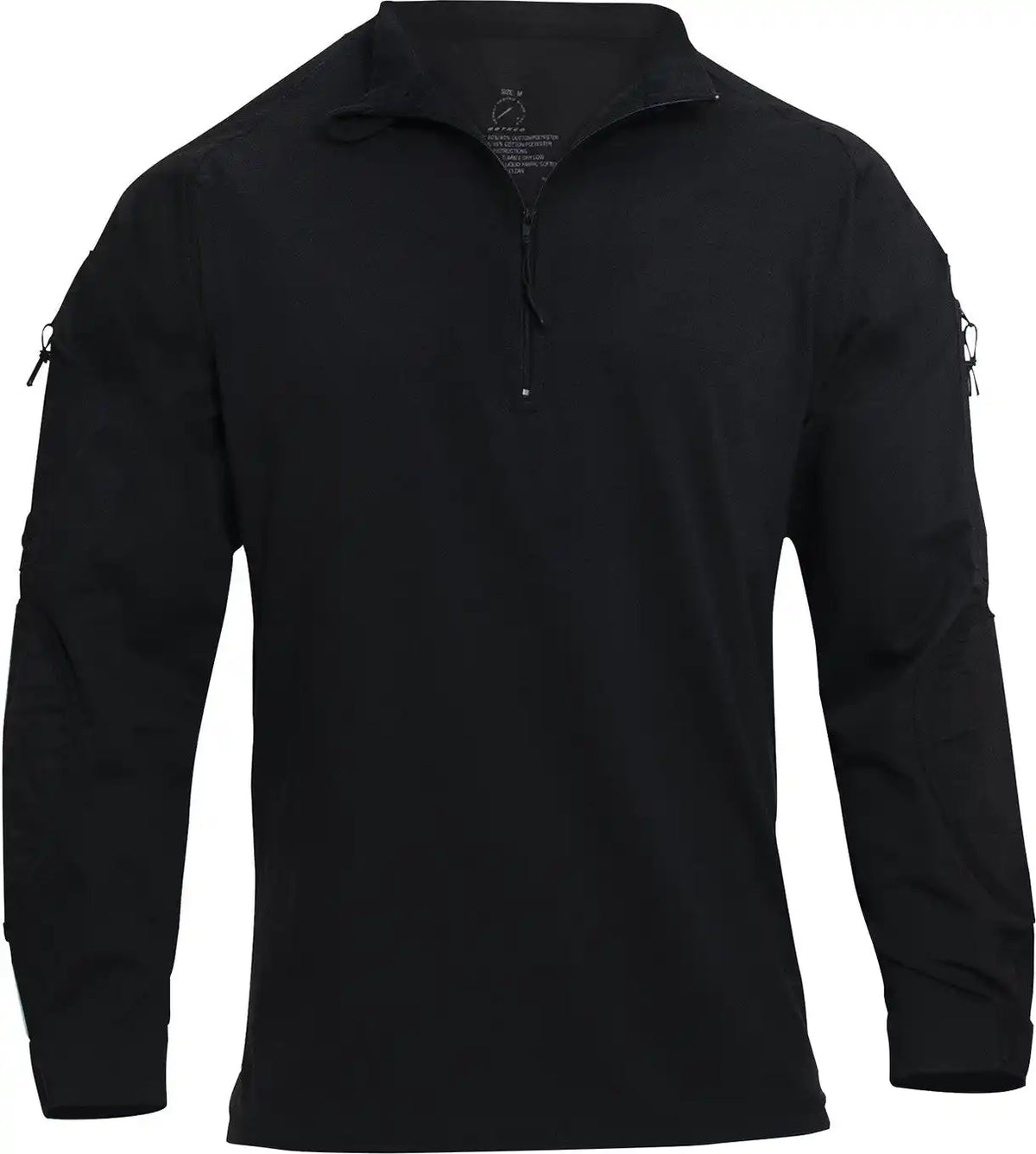 Rothco 1/4 Zip Tactical Airsoft Combat Shirt Black / s