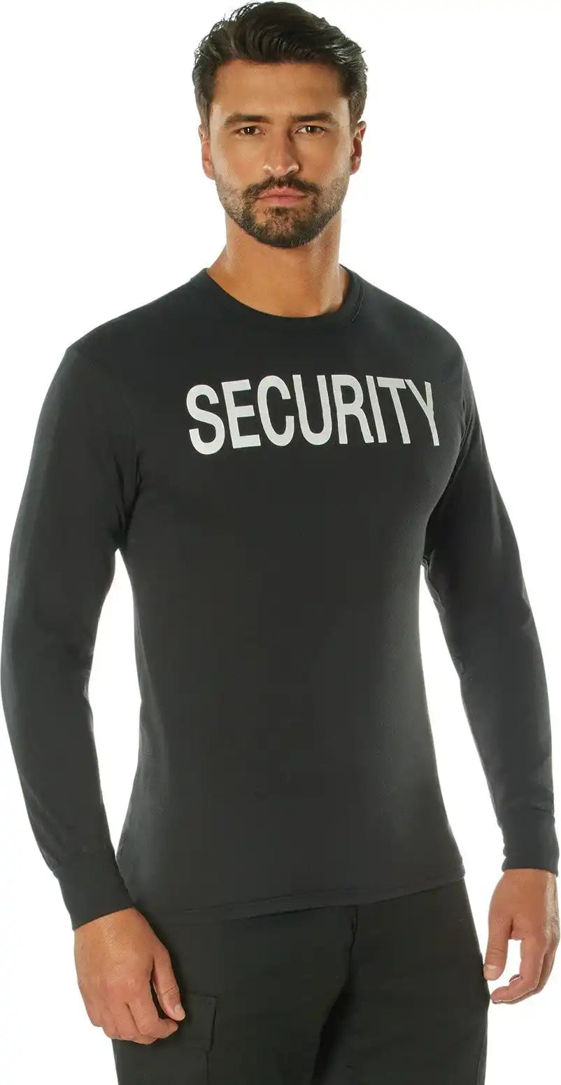 Rothco 2 Sided Security Long Sleeve t Shirt Black / s